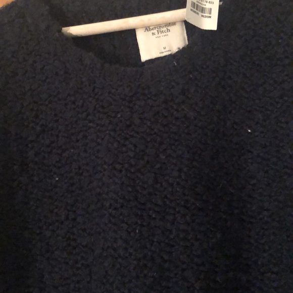 Blue knit sweater abercrombie & fitch m never worn new with tags nwt - Picture 3 of 5
